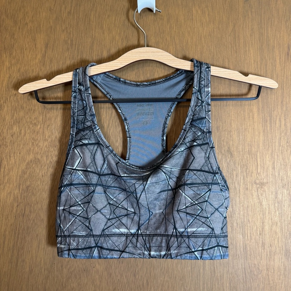Nike Gray Sports Bra with Racerback Design